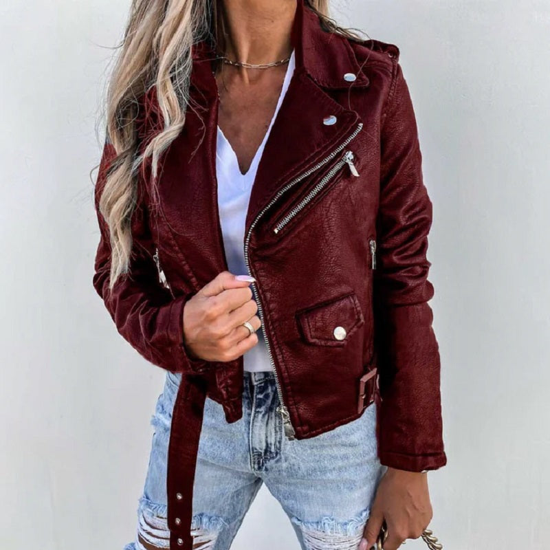 ModeGeist | Bikerjacke für Damen Reverskragen
