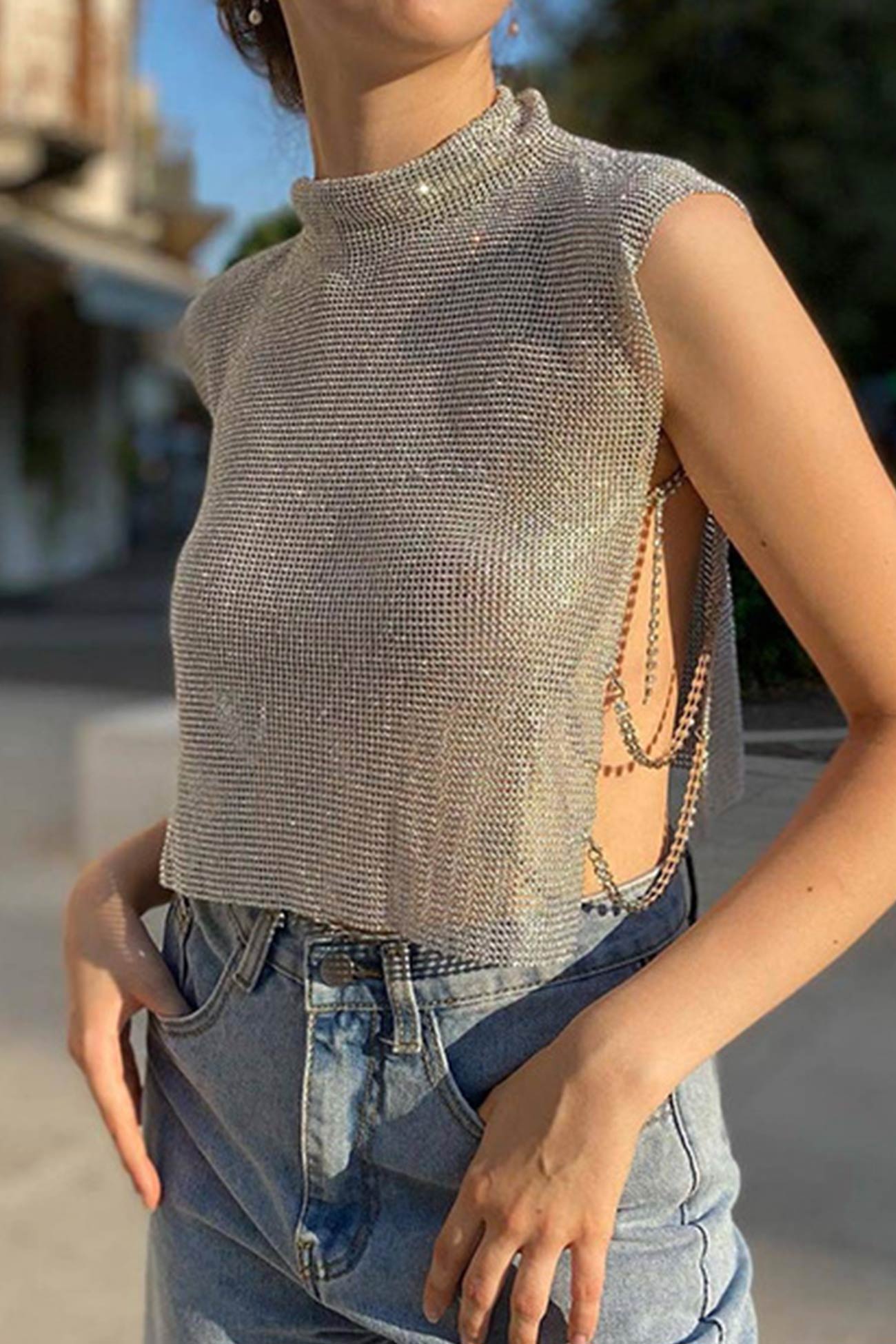 Fudus Mock Neck Tank