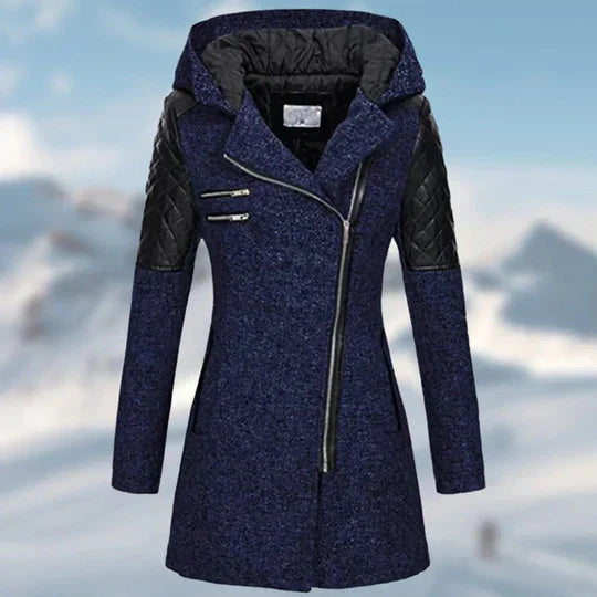 ModeGeist | Langer Damen-Wintermantel mit Kapuze