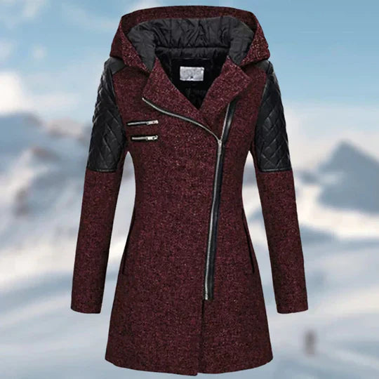 ModeGeist | Langer Damen-Wintermantel mit Kapuze