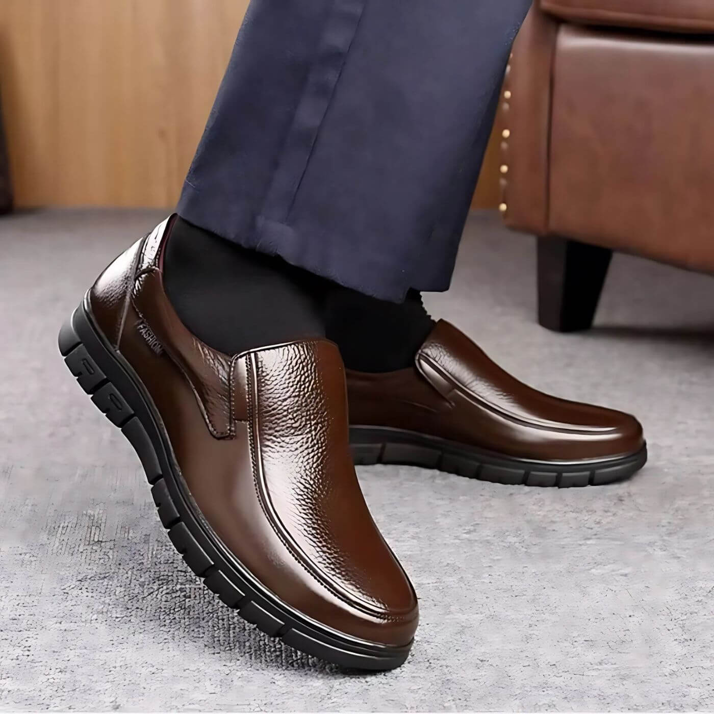 MODEGEIST Damen Slip-On Schuhe bequem ergonomisch rutschfest Alltag