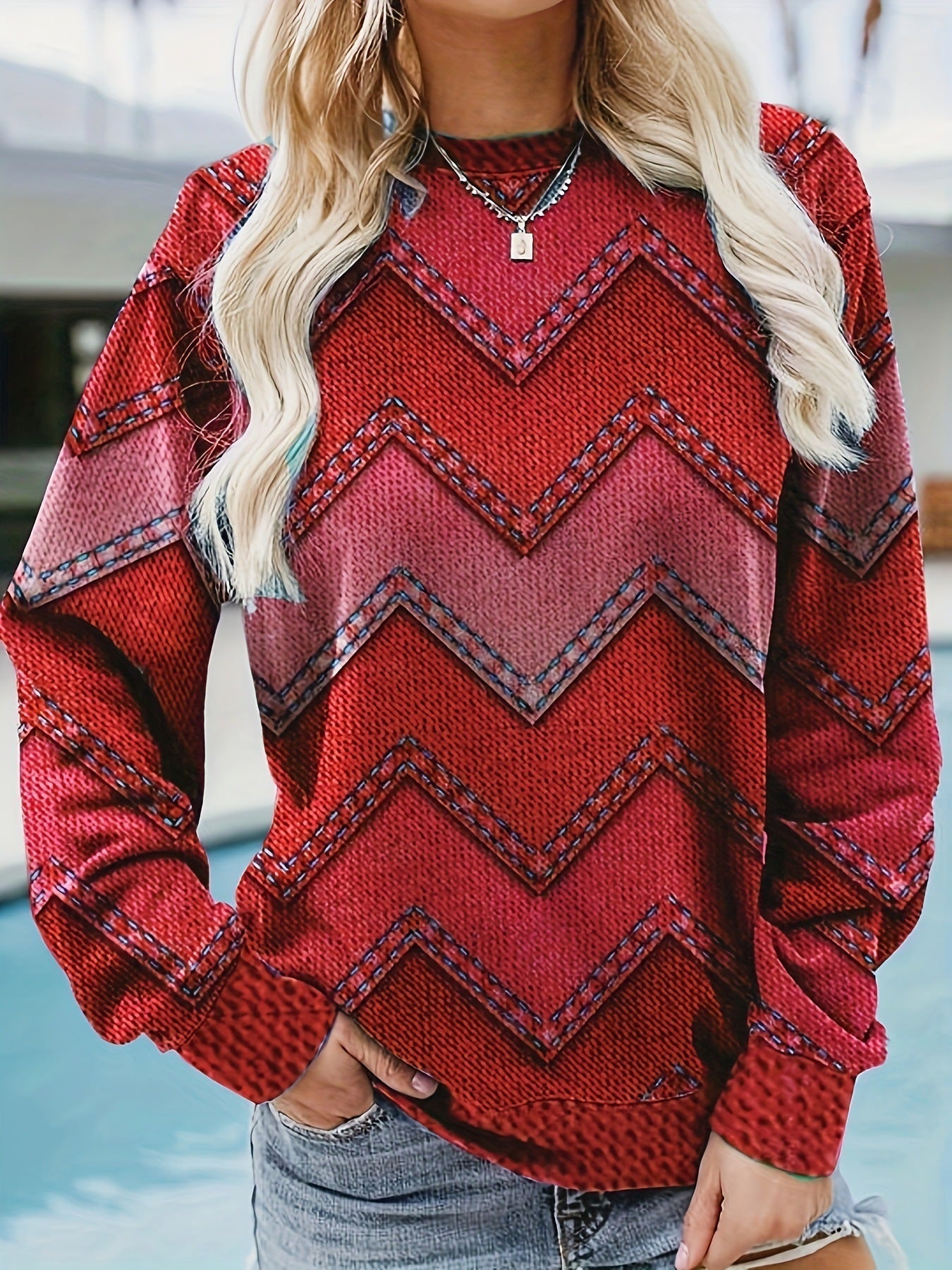 Geometrisches Sweatshirt von Fudus