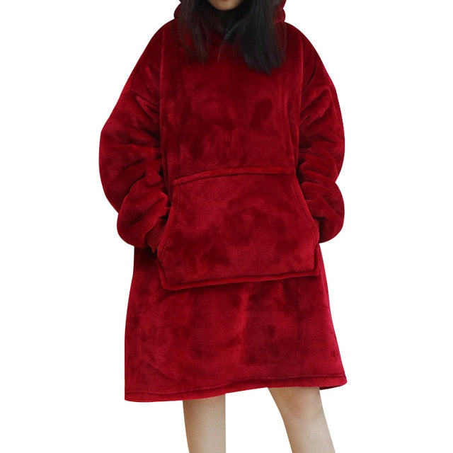 ModeGeist | Weiches Kapuzenpullover-decke Polyester Bequem und Warm