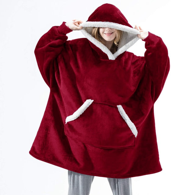 ModeGeist | Weiches Kapuzenpullover-decke Polyester Bequem und Warm