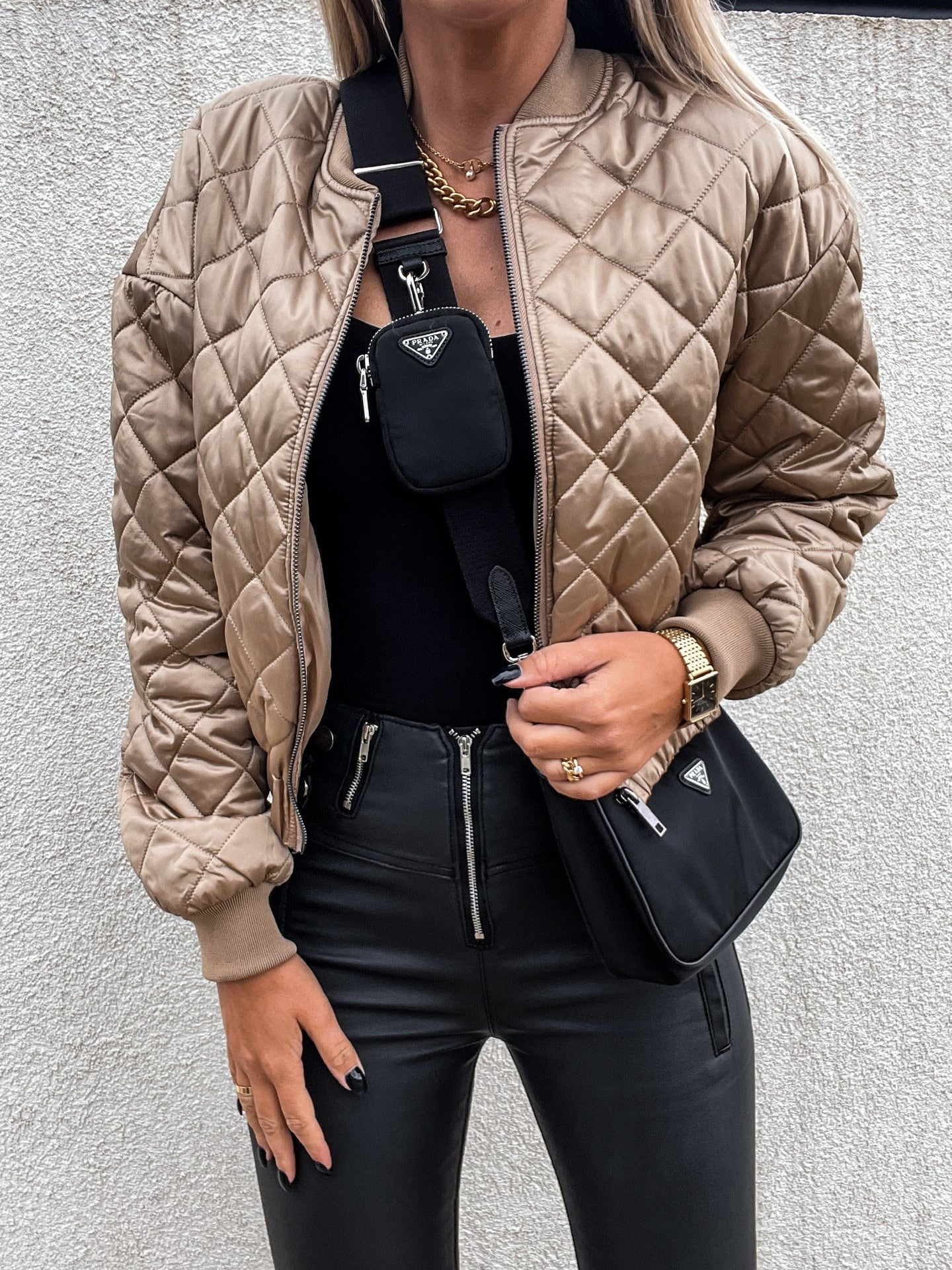 Damen Bomberjacke von Avelena | Gesteppt