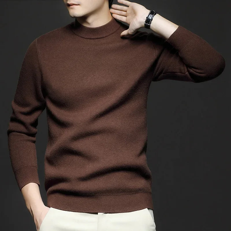 ModeGeist | Klassischer Strickpullover Rundhals Zeitloses und Elegantes Aussehen