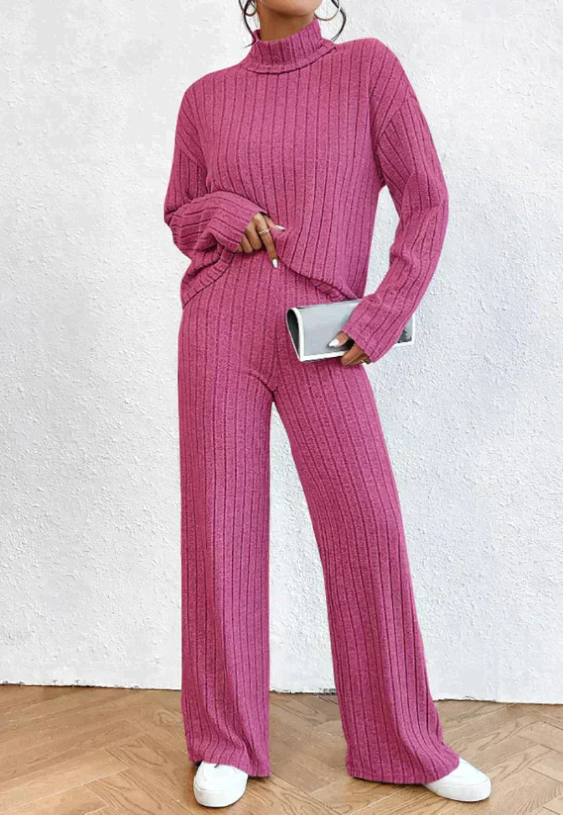 ModeGeist | Gestrickte Hose und Rollkragenpullover für Damen