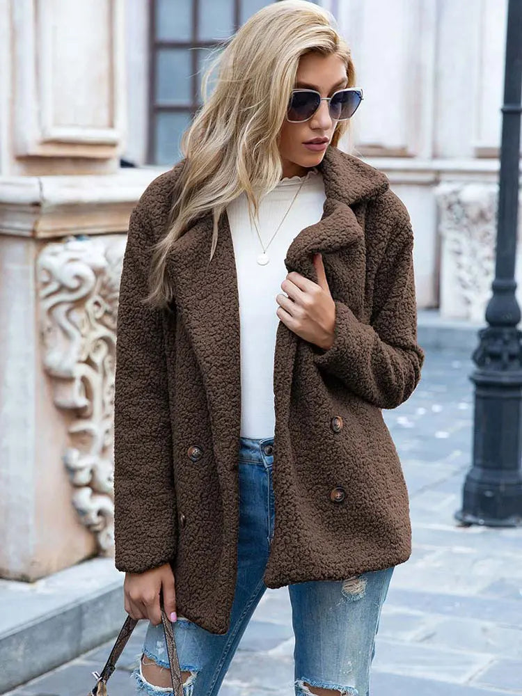 ModeGeist | Warmer Teddy-Mantel Damen