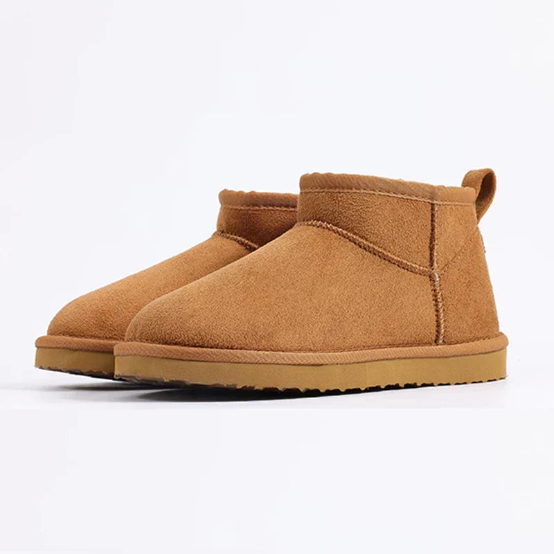 MODEGEIST Damen Winterstiefel Flauschig Gefüttert Braun