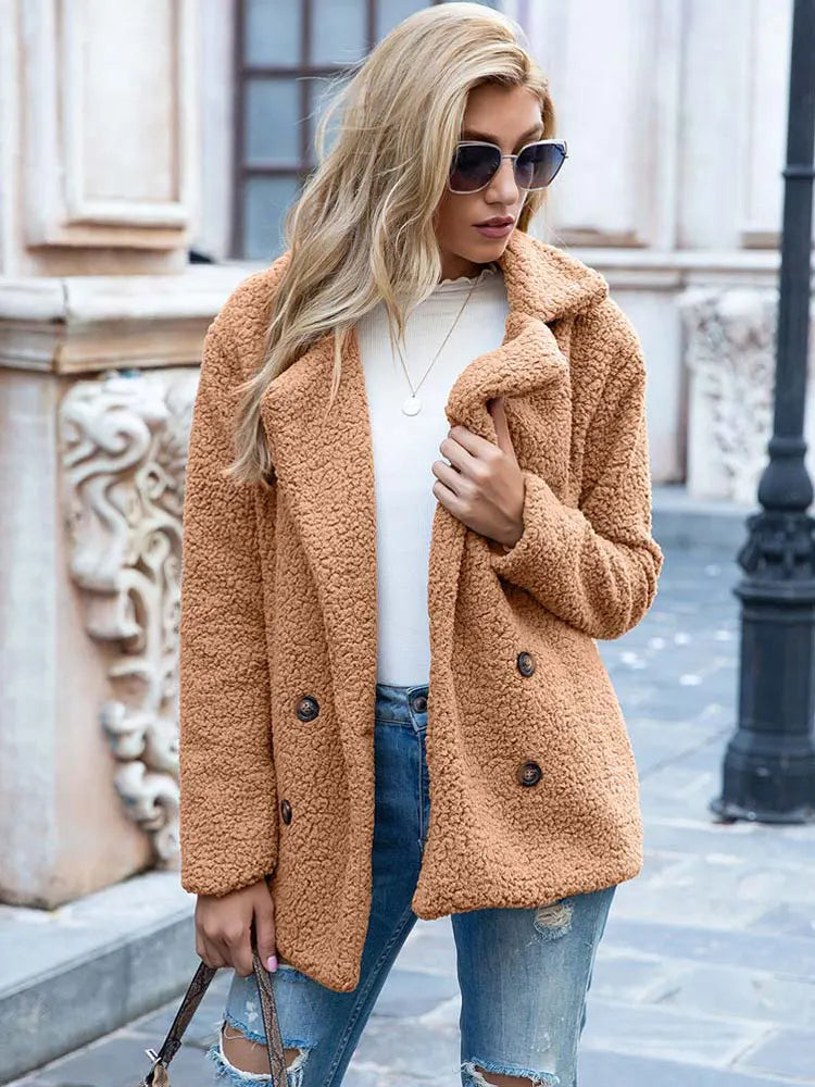 ModeGeist | Warmer Teddy-Mantel Damen