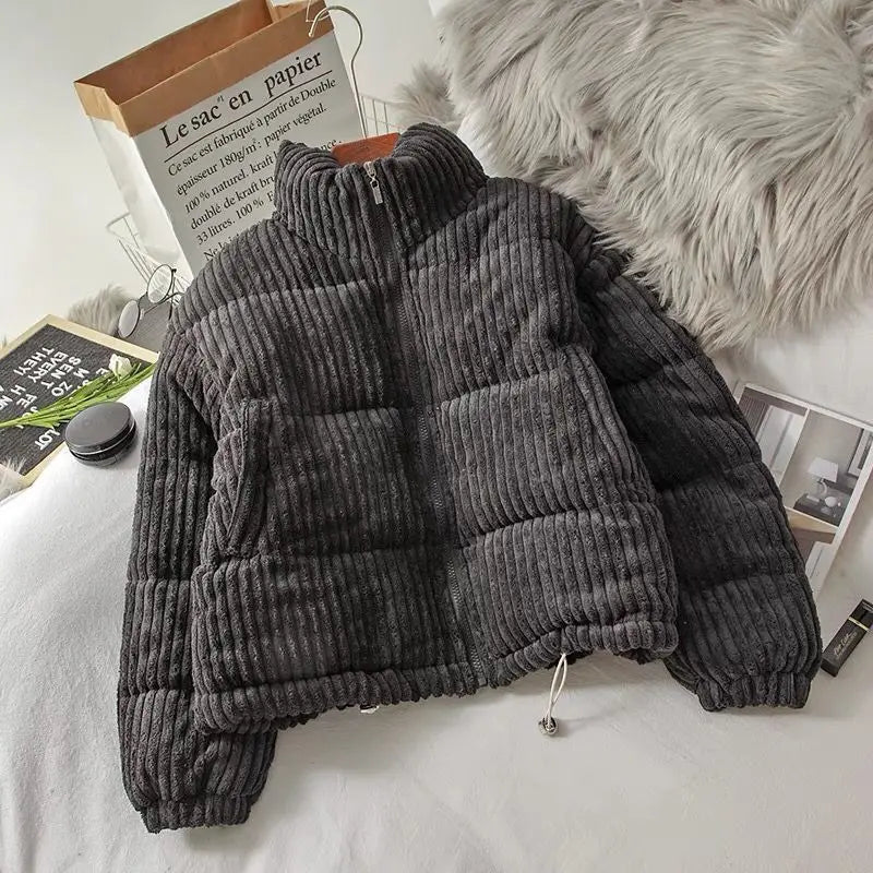 ModeGeist | Corduroy Winter Stehkragenjacke