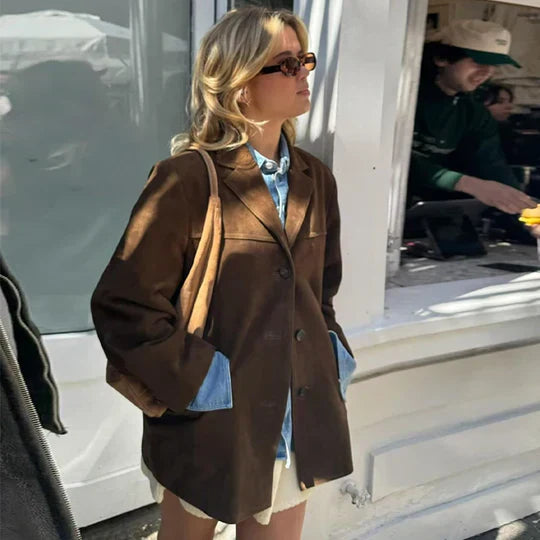 ModeGeist | Retro Braune Damenjacke