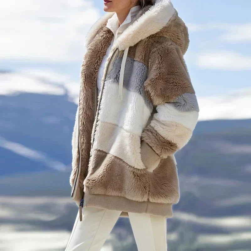 ModeGeist | Fleecejacke mit Kapuze - Langarm