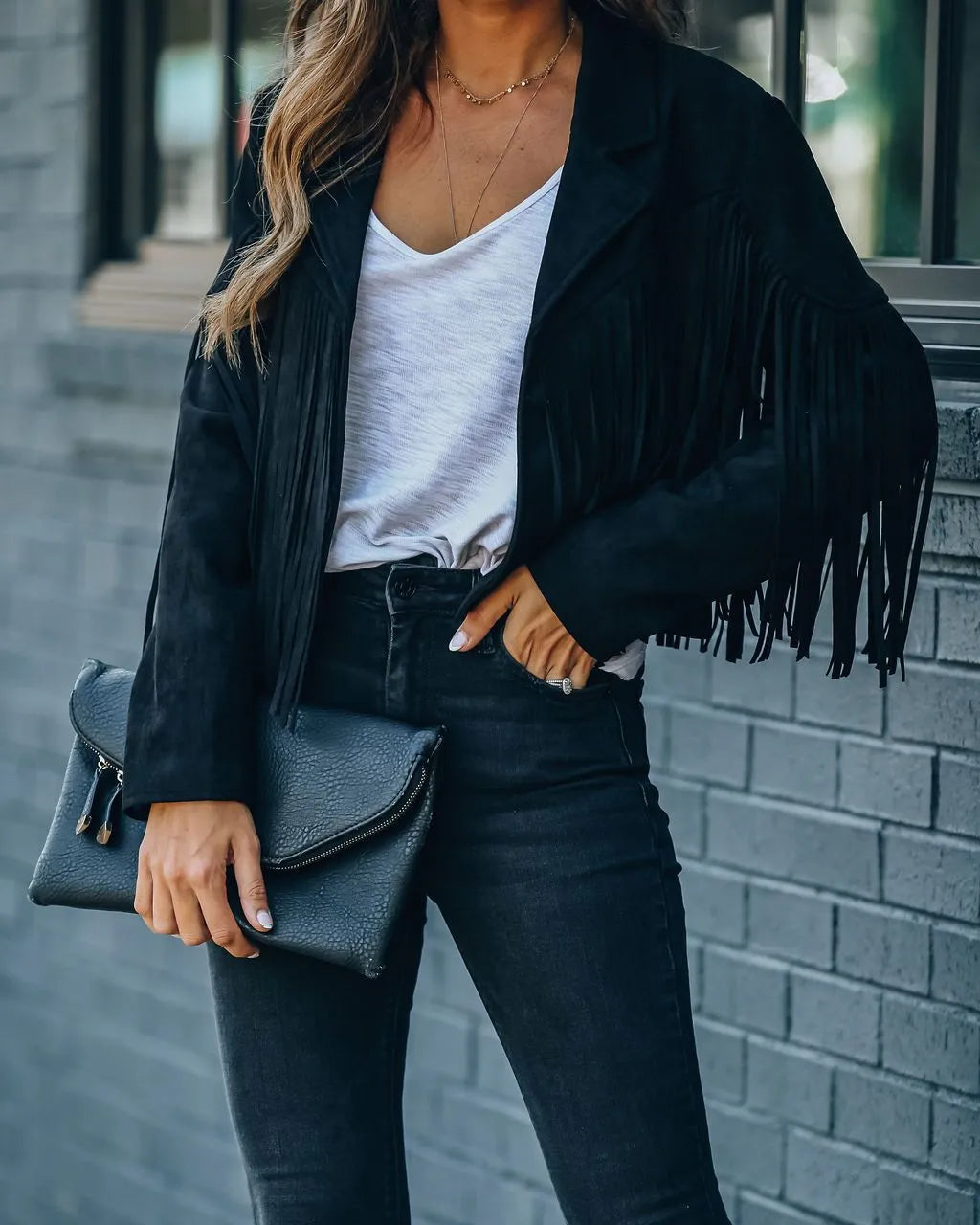 ModeGeist | Damen Wildleder-Motorradjacke
