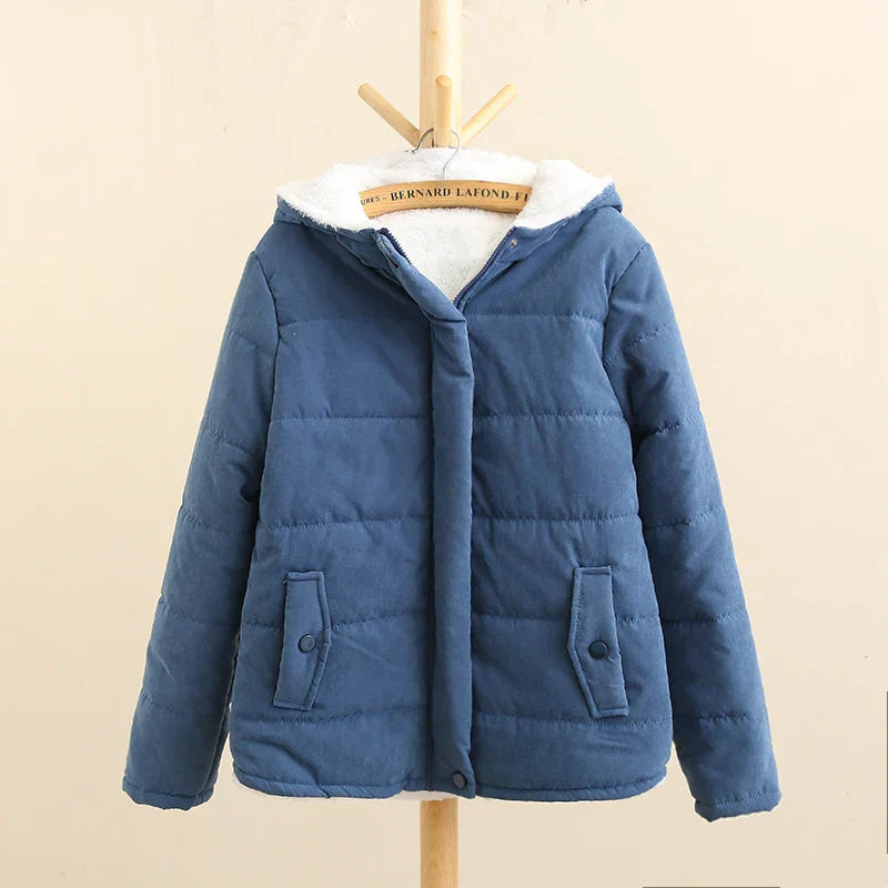 ModeGeist | Winter Kapuzen Fleece-Gefütterte Jacke