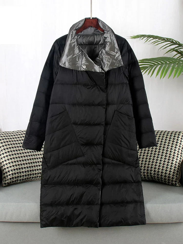 ModeGeist | Lange Karierte mit Taschen für Damen Ideal für Den Winter