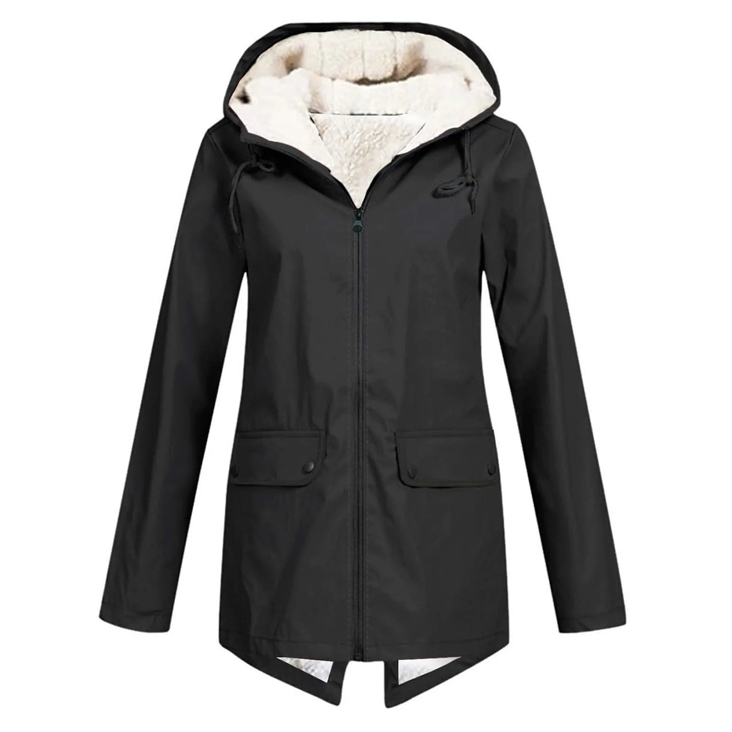 ModeGeist | Damen Winter Wasserdichter Trenchcoat Mit Kapuze