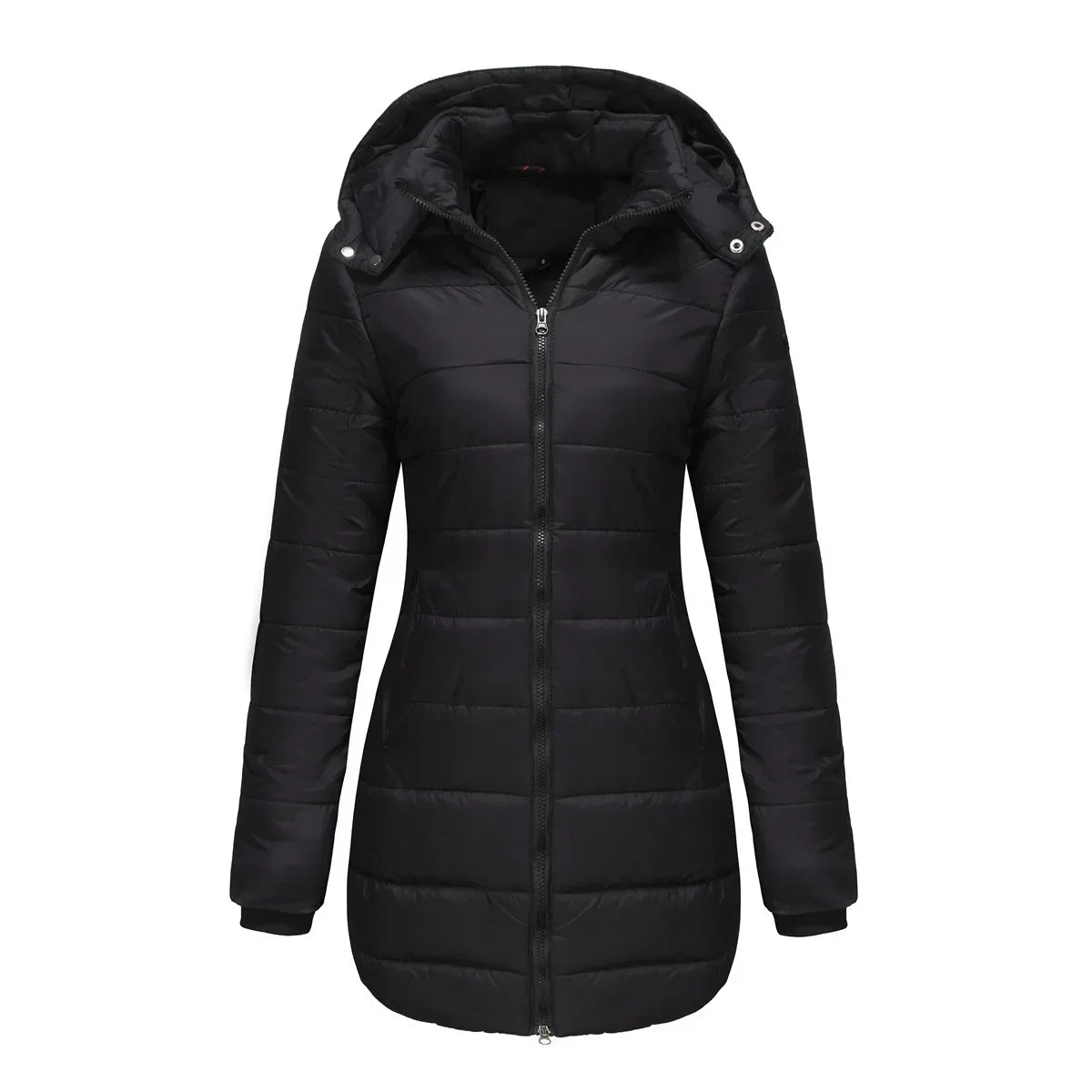 ModeGeist | Winter-Puffermantel mit Abnehmbarem Gesteppter Kapuze