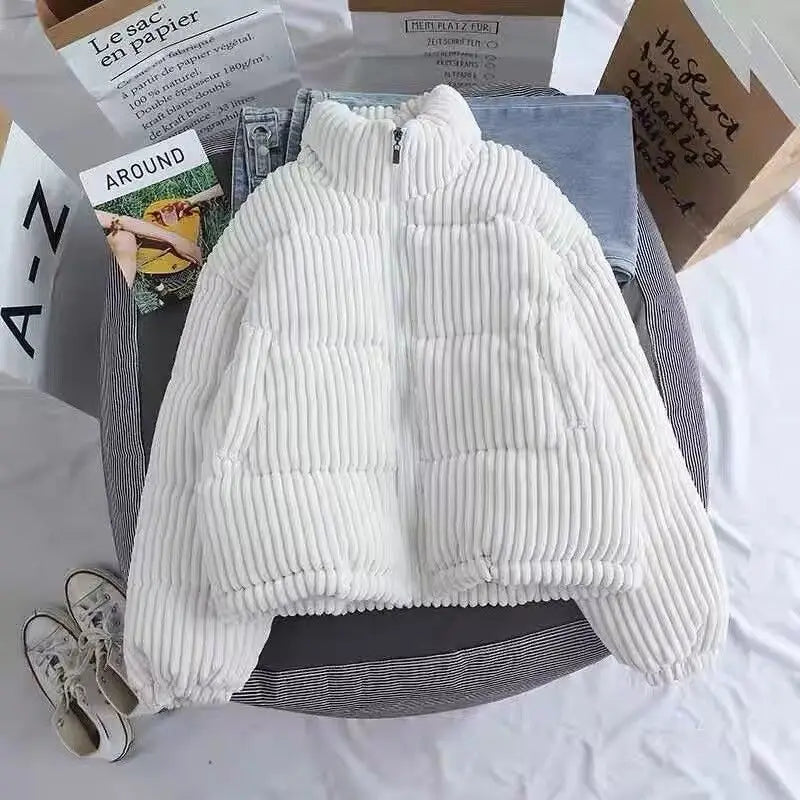 ModeGeist | Corduroy Winter Stehkragenjacke