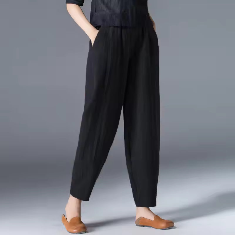 MODEGEIST Damen Sommerhose Leichtes Gewebe Atmungsaktiv Entspannt