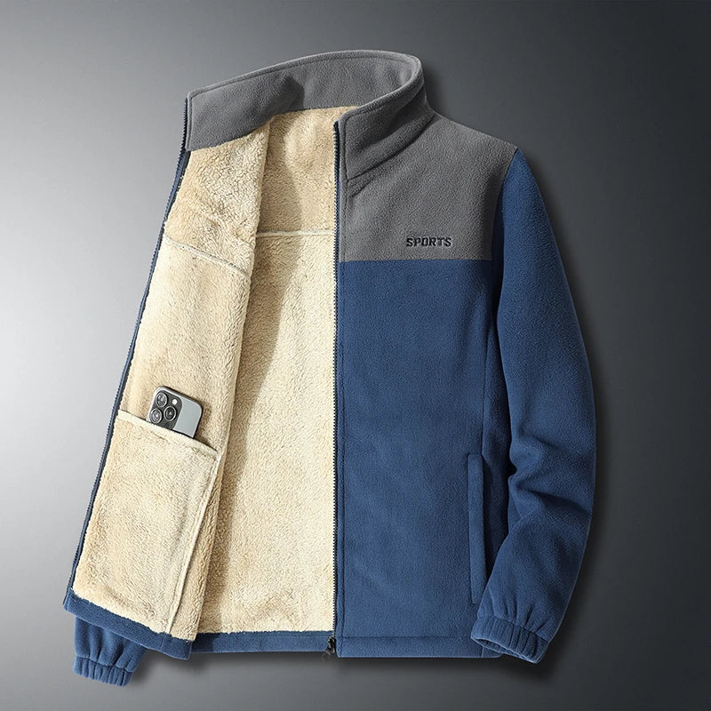 ModeGeist | Weiche Fleecejacke mit Taschen Polyester Sportlich und Warm
