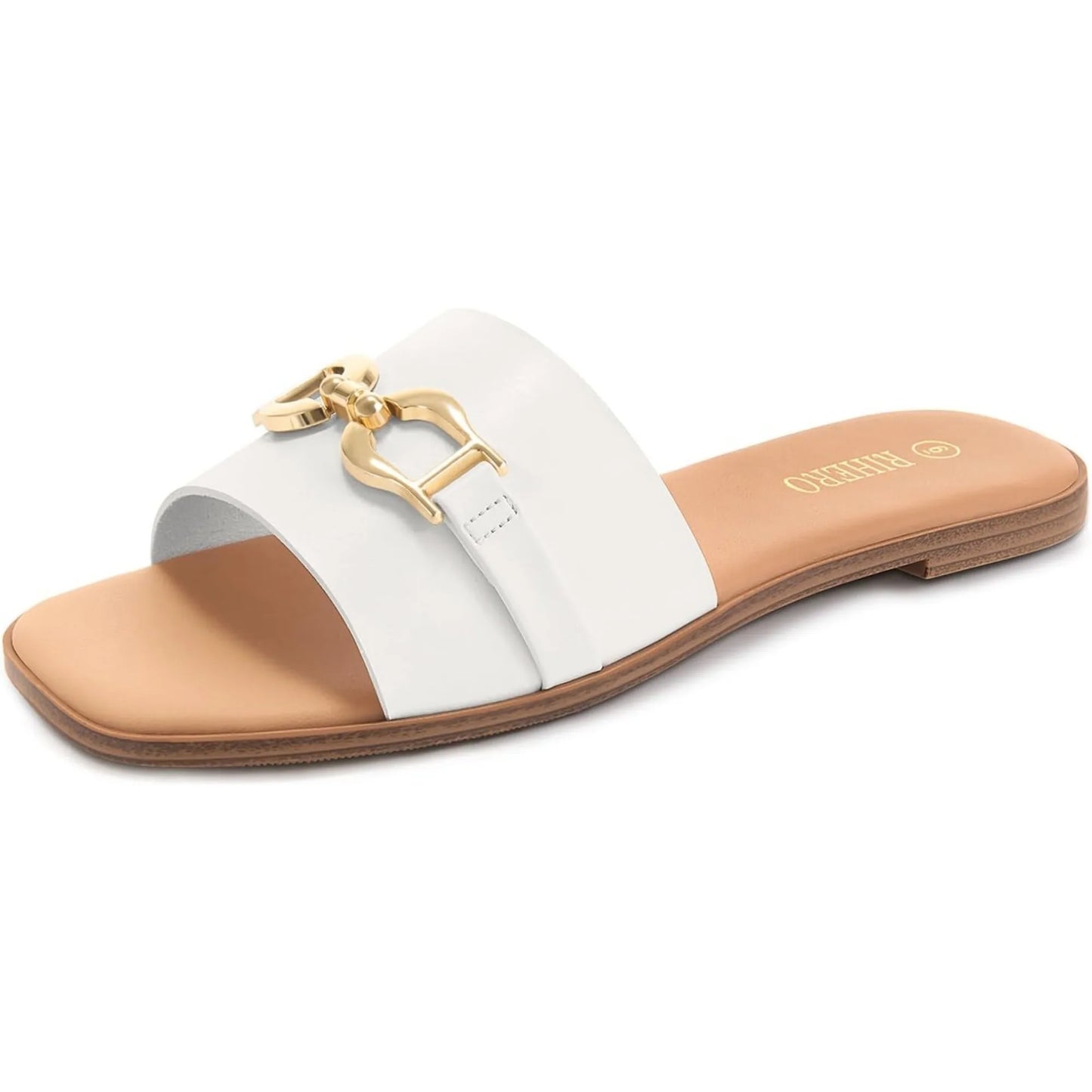 MODEGEIST Damen Sandalen Verstellbare Schnalle Comfort Beige