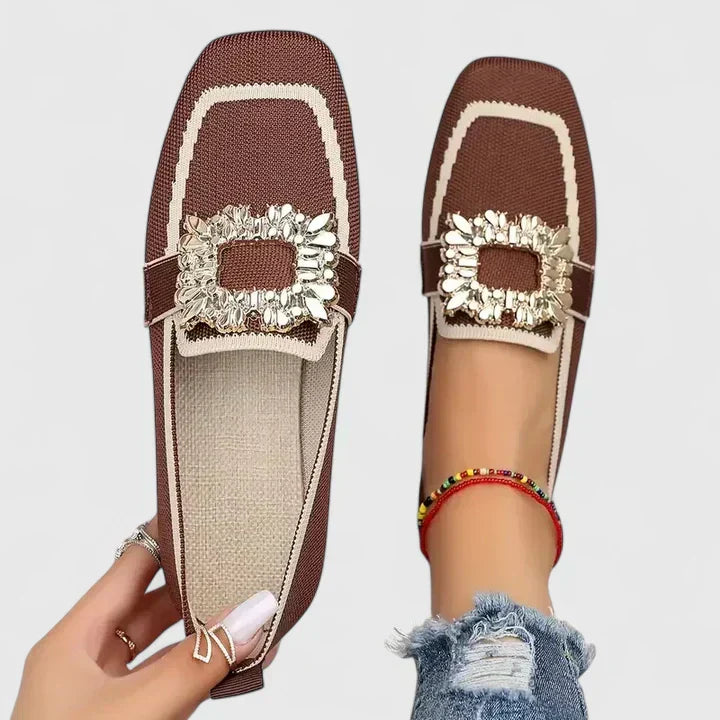 MODEGEIST Damen Loafer Slip-On Stützende Sohle Bequem