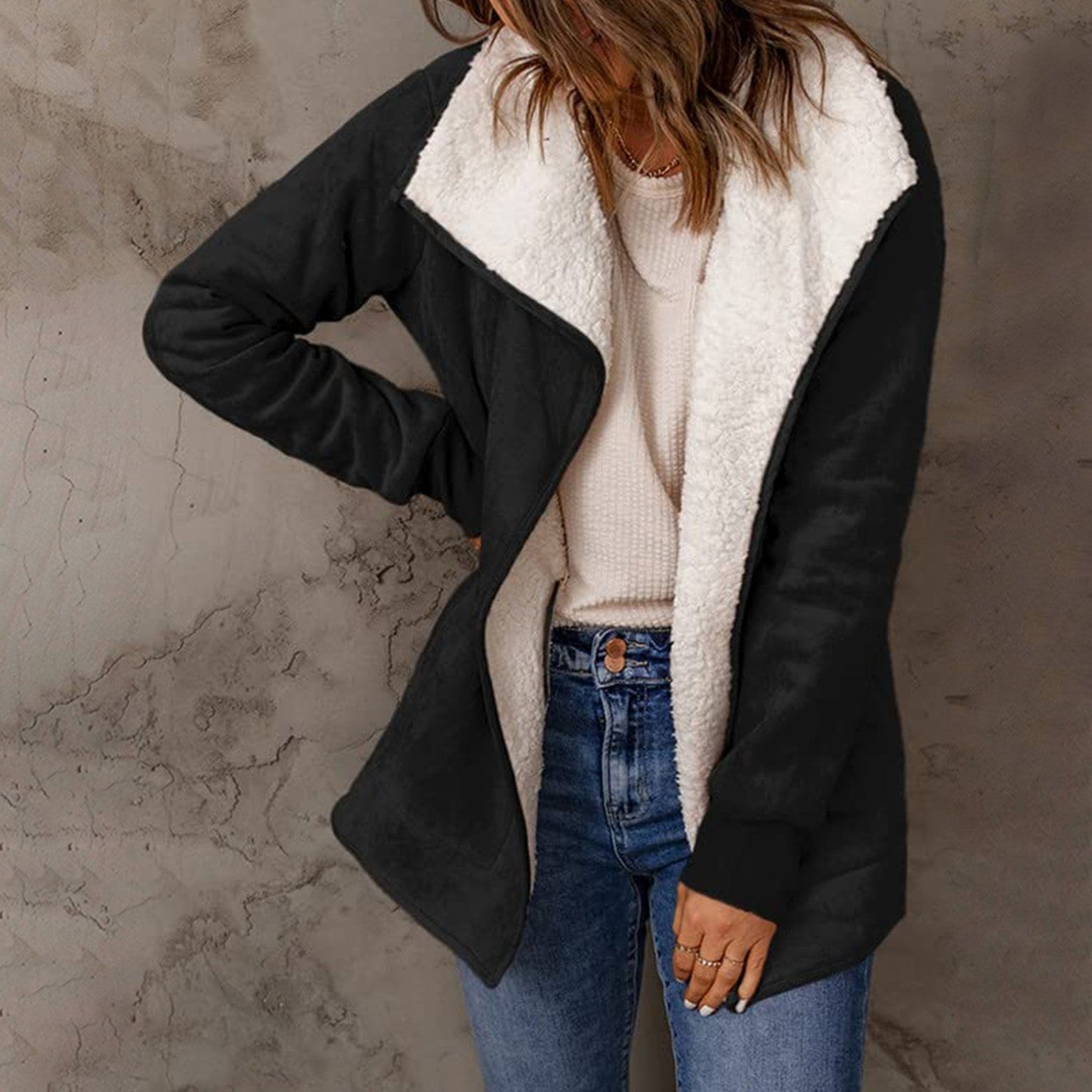 ModeGeist | Warme Damenjacke mit langen Ärmeln