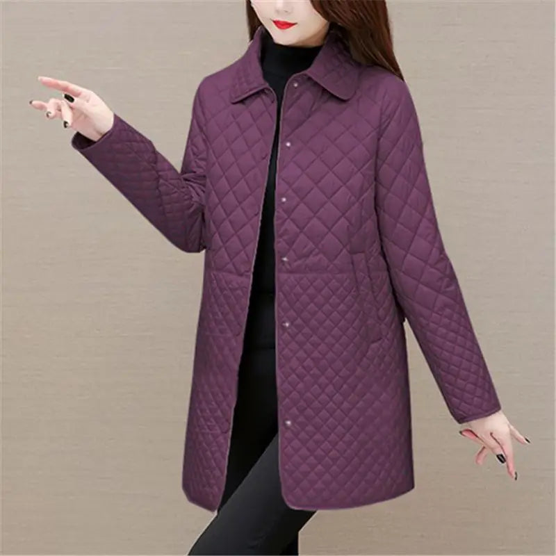 ModeGeist | Damen Steppjacke Mit Karomuster