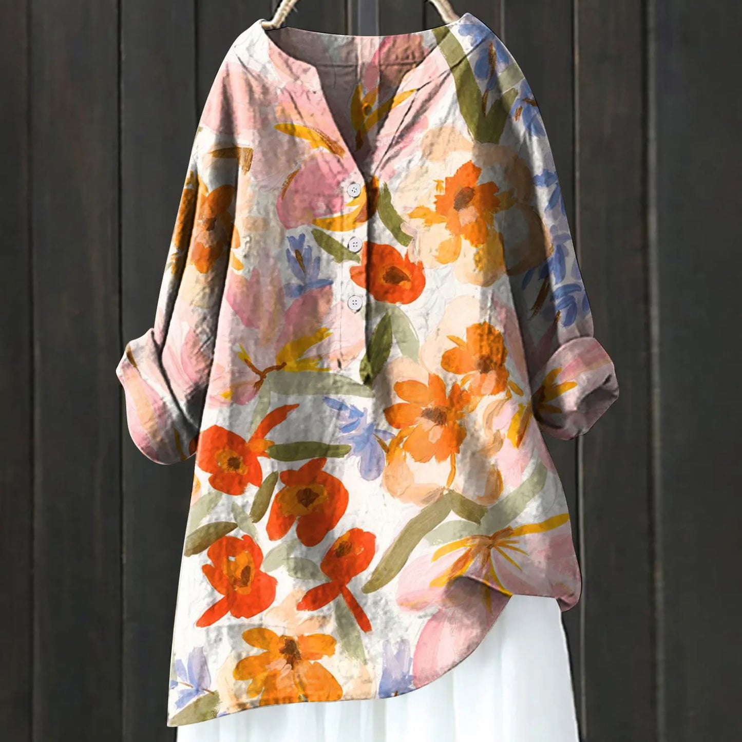Blusen mit Blumenmuster von Fudus (Langarm)