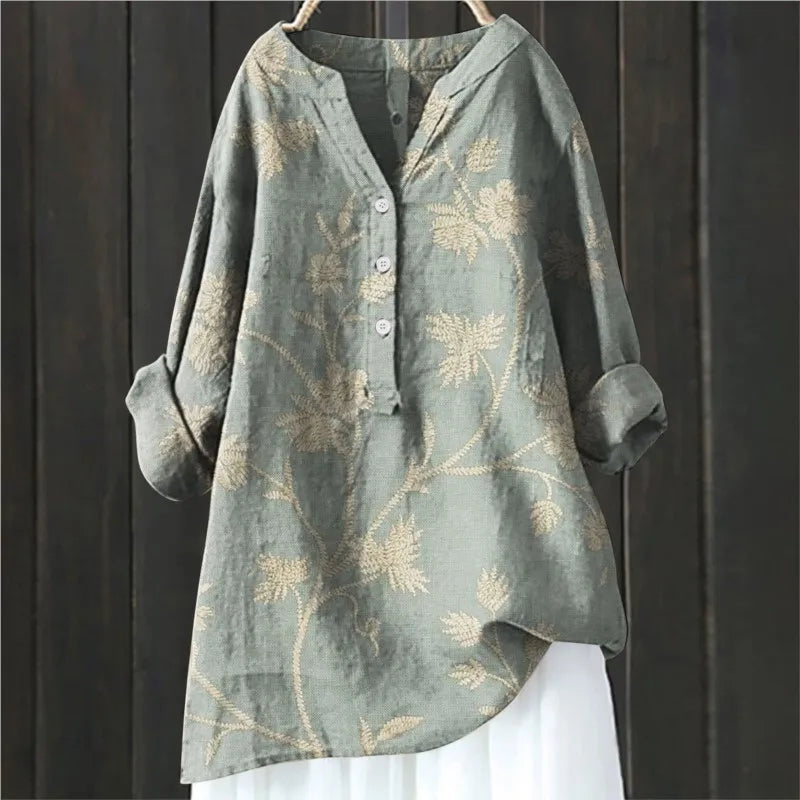 Blusen mit Blumenmuster von Fudus (Langarm)