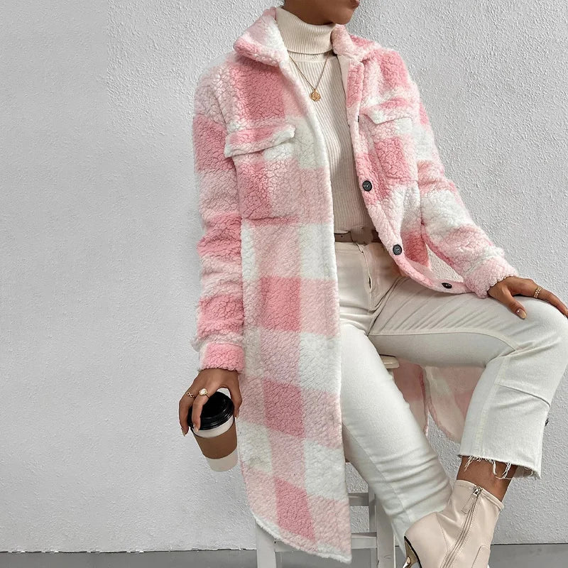 Damenjacke Maja: Kariert mit Polarfleece