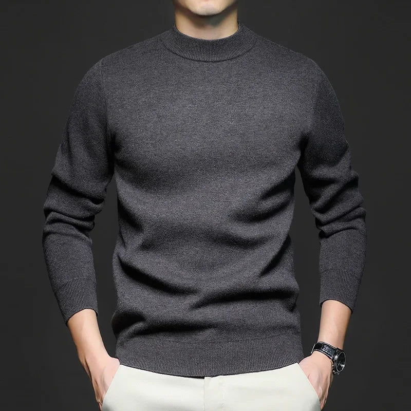 ModeGeist | Klassischer Strickpullover Rundhals Zeitloses und Elegantes Aussehen