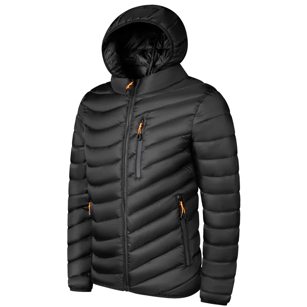 ModeGeist | Leichtgewichtige Pufferjacke mit Kapuze Polyester Warm und Praktisch