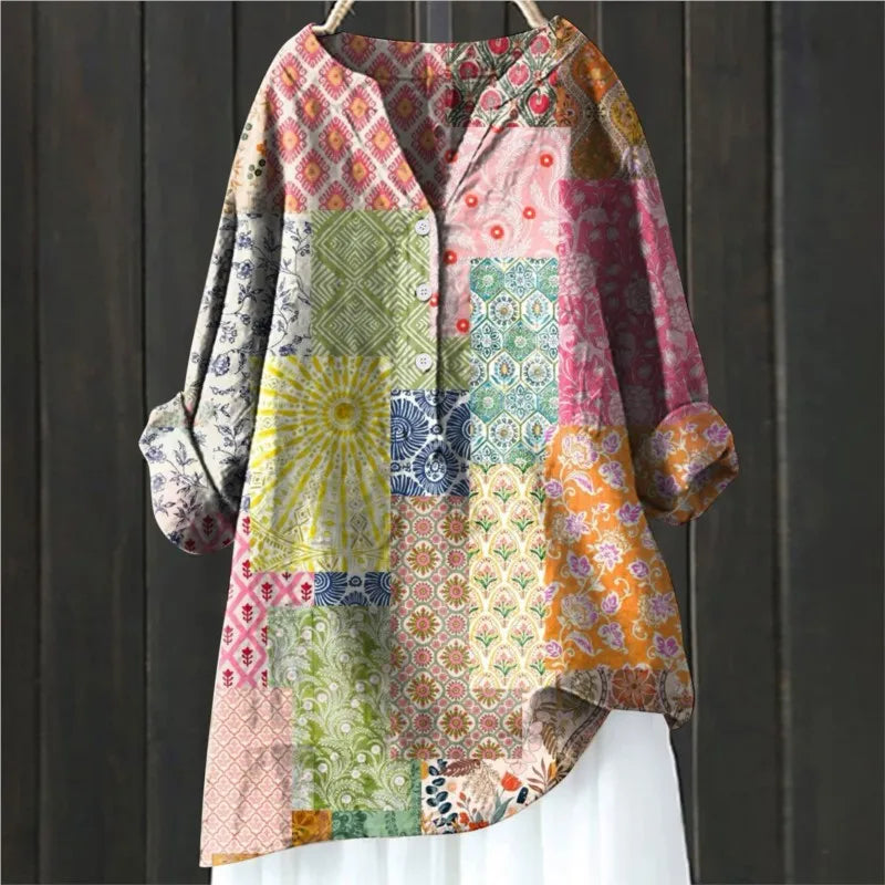 Blusen mit Blumenmuster von Fudus (Langarm)