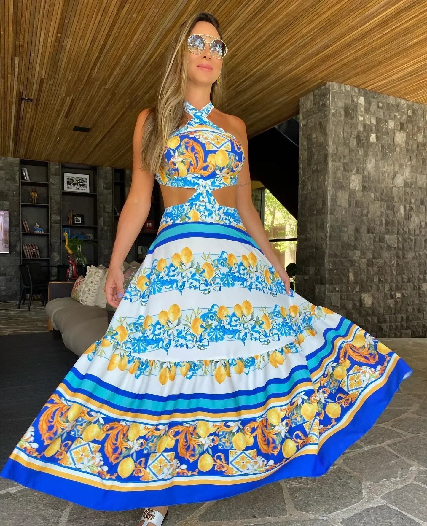 Boho-Druckkleid Lisa