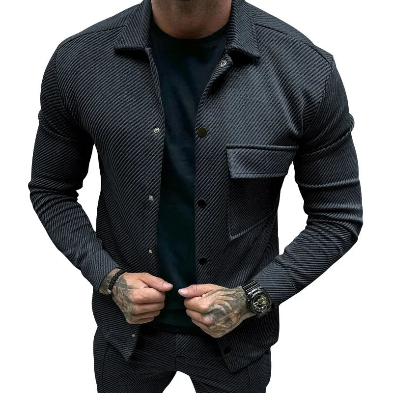 ModeGeist | Klassische Leichtgewicht Shirtjacke Polyester Moderner Komfort