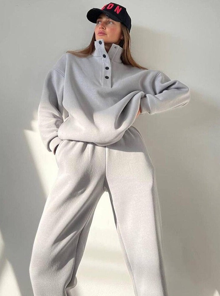 Fleece Sweatshirt Set by Fudus