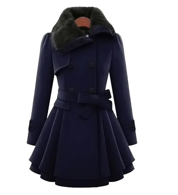 ModeGeist | Damen Slim Fit Trenchcoat Eleganter Übermantel