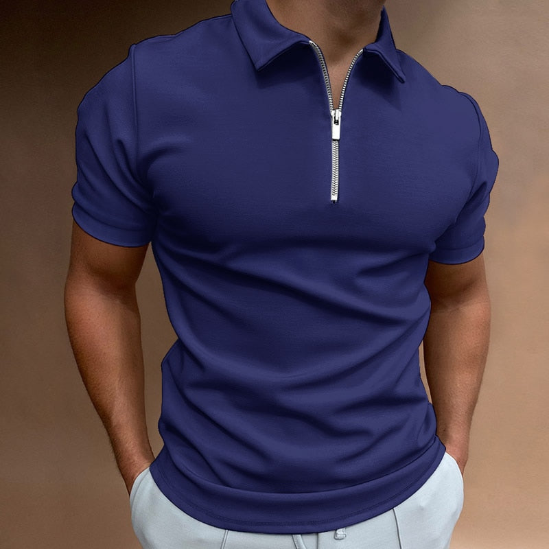 Kurzärmliges Poloshirt mit Reißverschluss von Chris