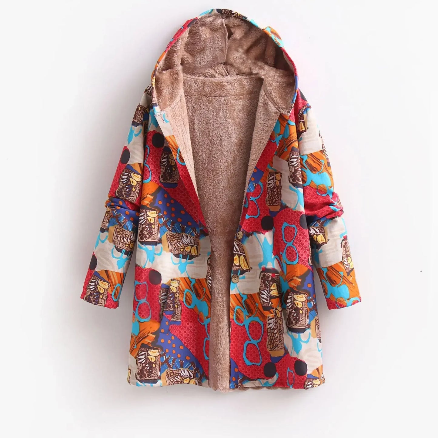 ModeGeist | Fleece-Jacke für Damen mit Kapuze