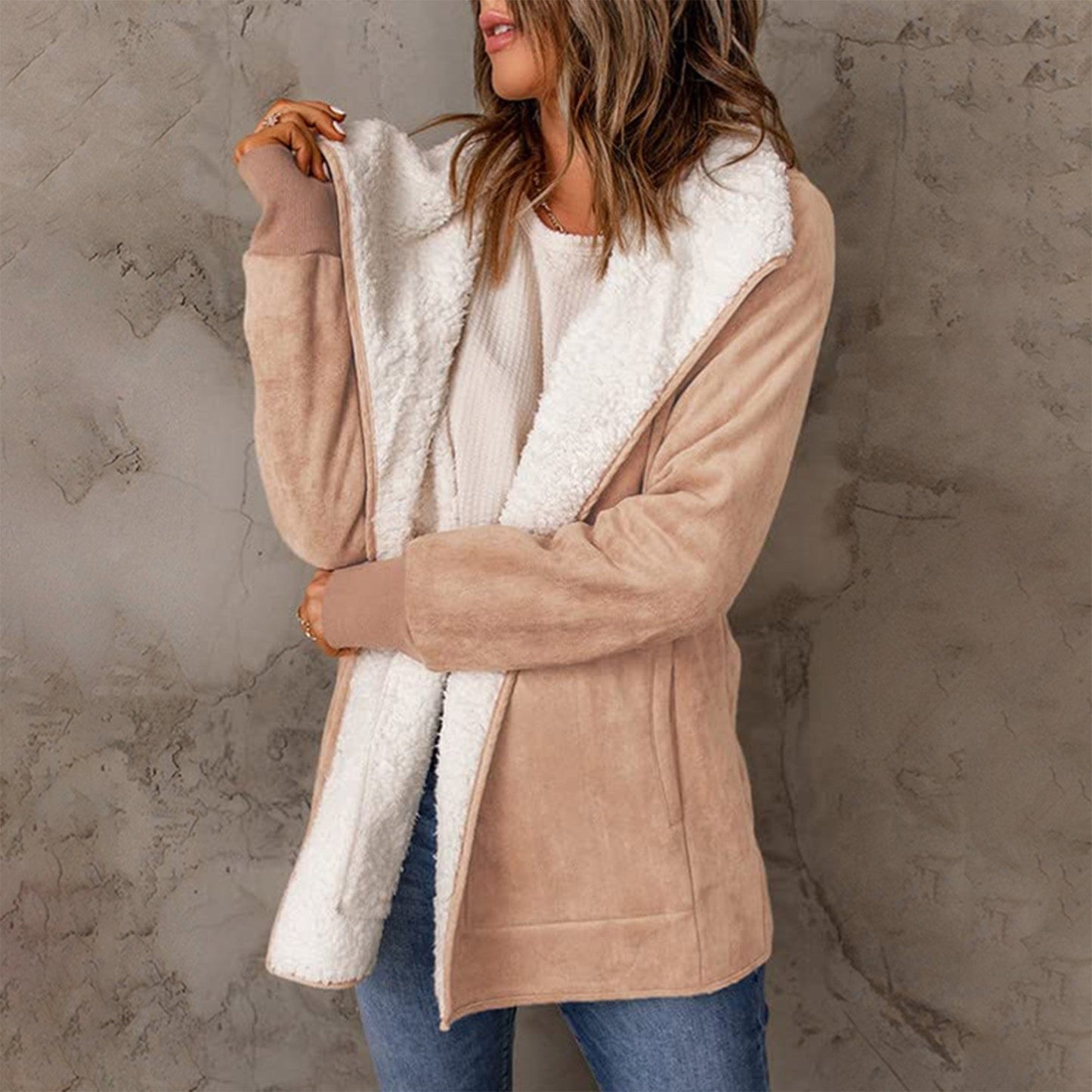ModeGeist | Warme Damenjacke mit langen Ärmeln