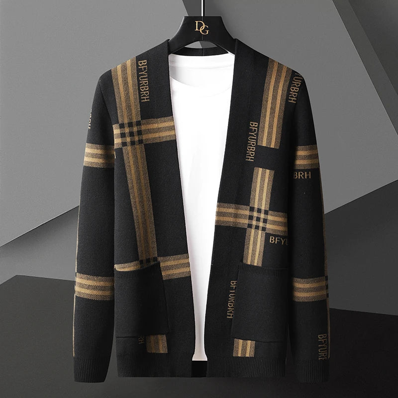 ModeGeist | Offene Strick-cardigan mit Karomuster Weich und Stilvoll Perfekt für Den Layer-look