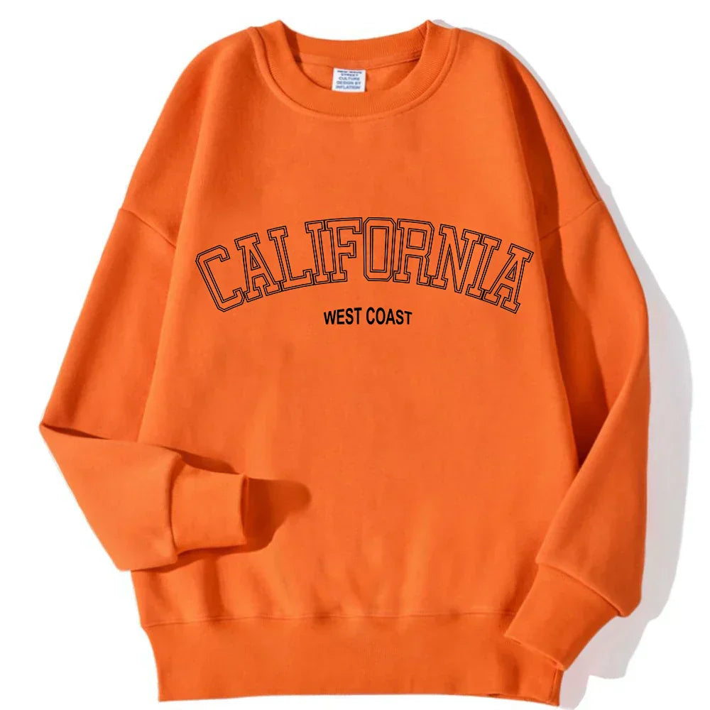 Trendiger Damen-Sweatshirt von Fudus mit Kalifornien Westküsten-Print