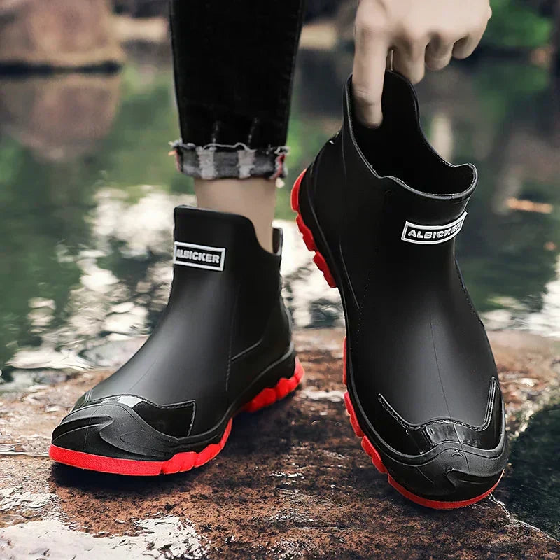 MODEGEIST Damen Regenstiefel Wasserdicht Kniehoch Gummistiefel