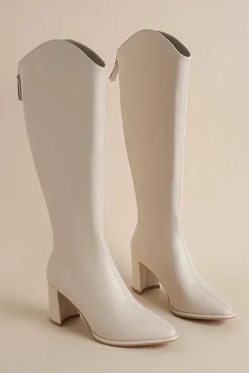 ModeGeist | Spitzer Zehen Mid-Calf Stiefel