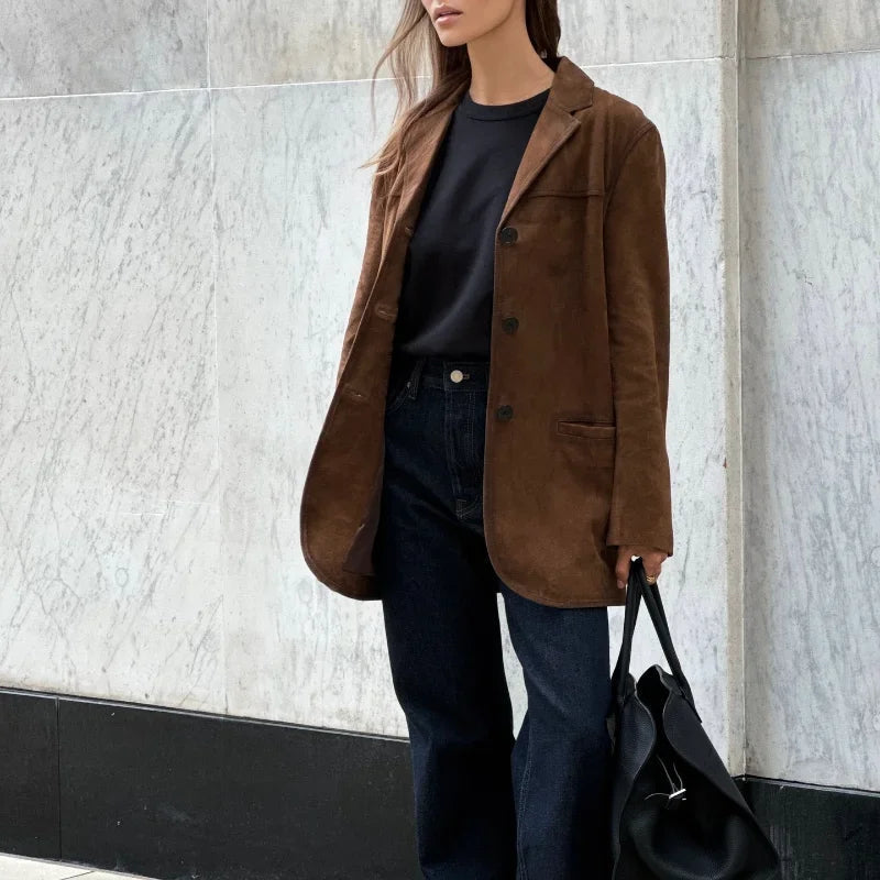 ModeGeist | Damenjacke mit Knopfverschluss - Warm