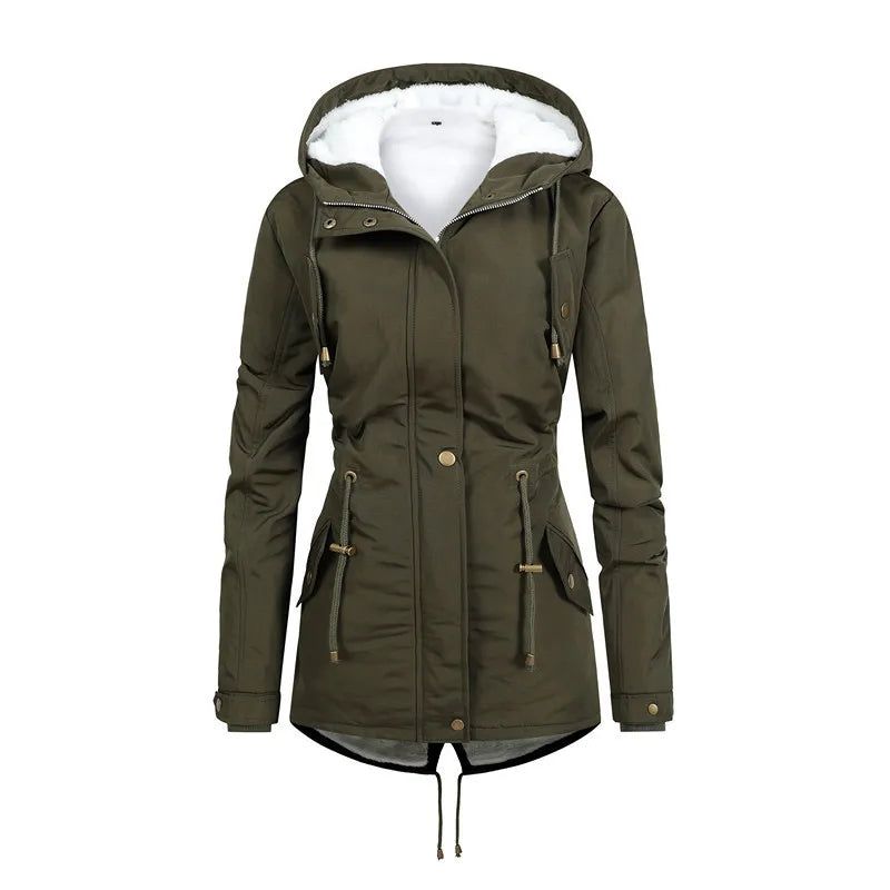 ModeGeist | Winddichte Mittellange Kapuzenjacke