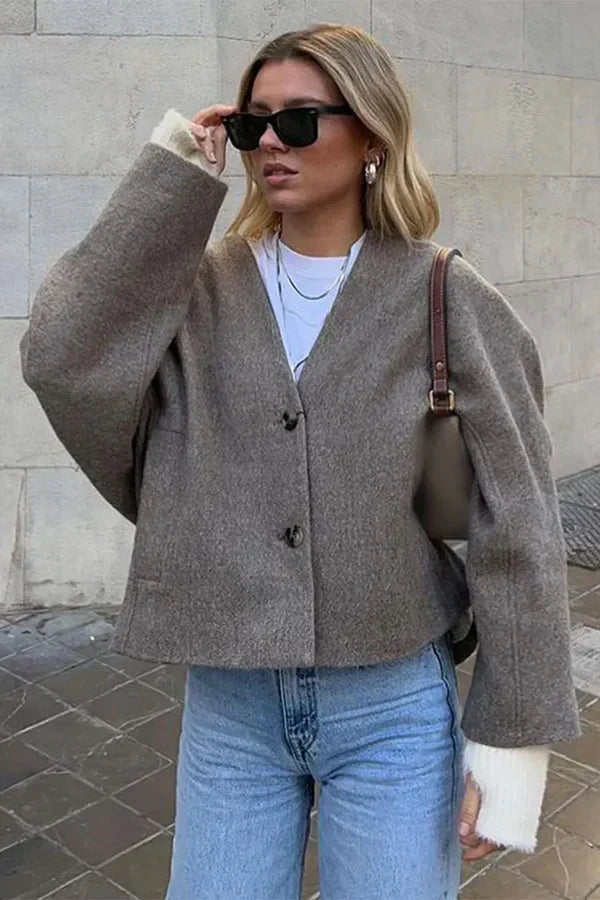 ModeGeist | Oversized Gemütlicher Kurzer Mantel