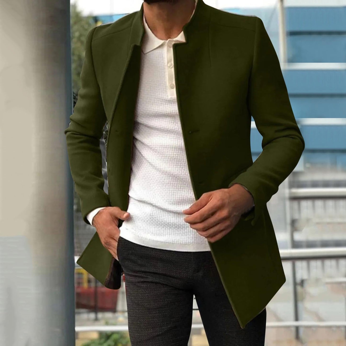 Mäntel für Herren in eleganter Uni-Farbe